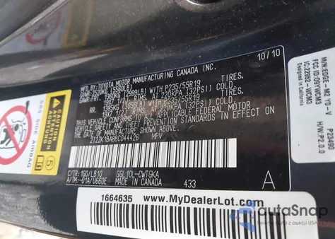2011 Lexus Rx 350 350 from USA, damaged, VIN 2T2ZK1BA8BC044426